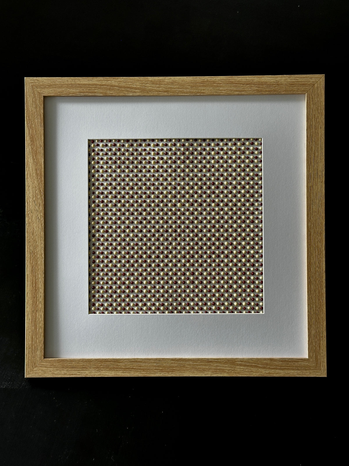 Textured Abstract Dot Painting | Brandy & Vanilla Cream | Original Artwork
