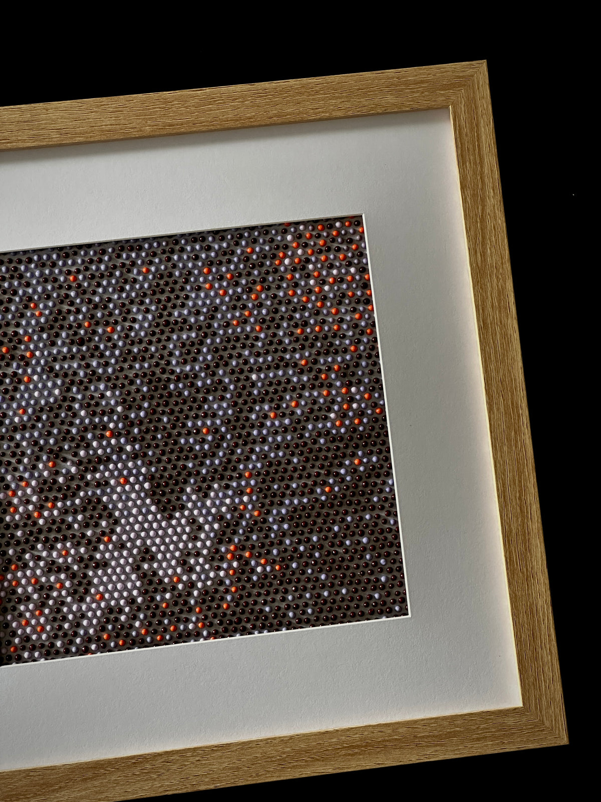 Original Textured Abstract Dot Painting | Violet, Brown & Peach