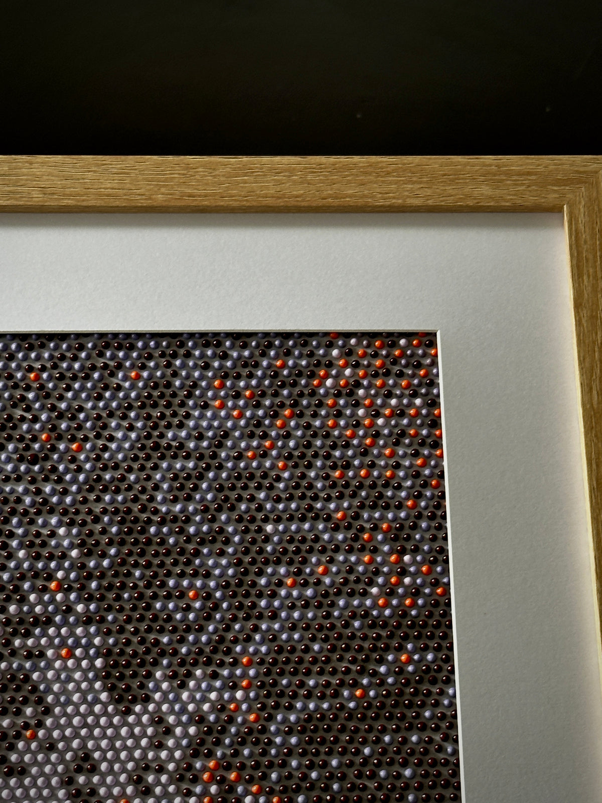 Original Textured Abstract Dot Painting | Violet, Brown & Peach