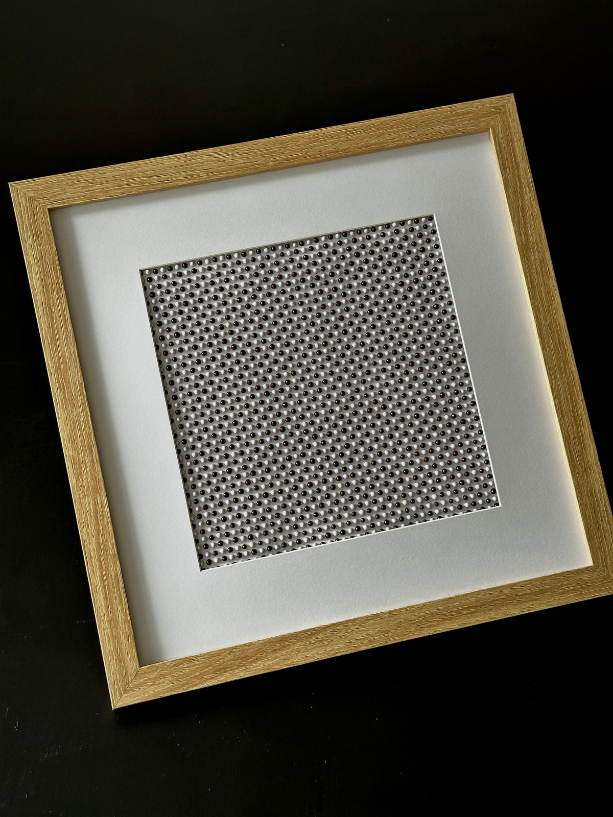 Original Textured Abstract Dot Painting | Cocoa Brown & Lavender
