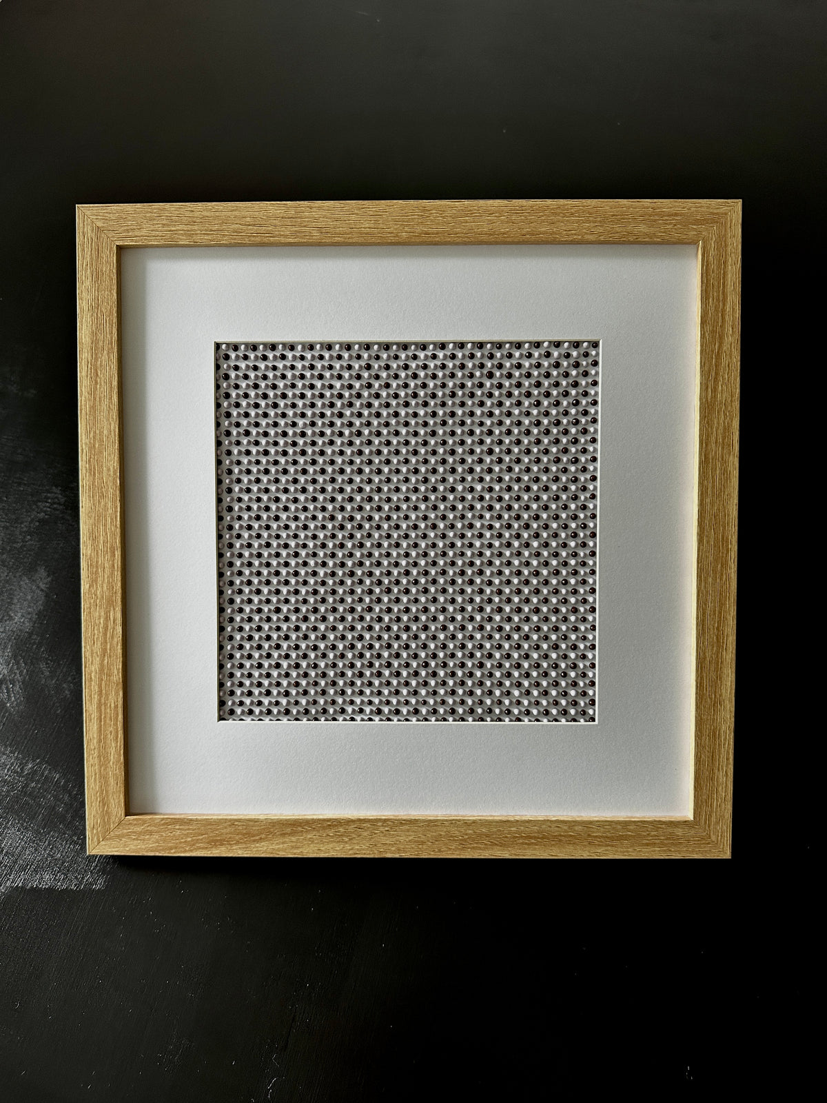 Original Textured Abstract Dot Painting | Cocoa Brown & Lavender