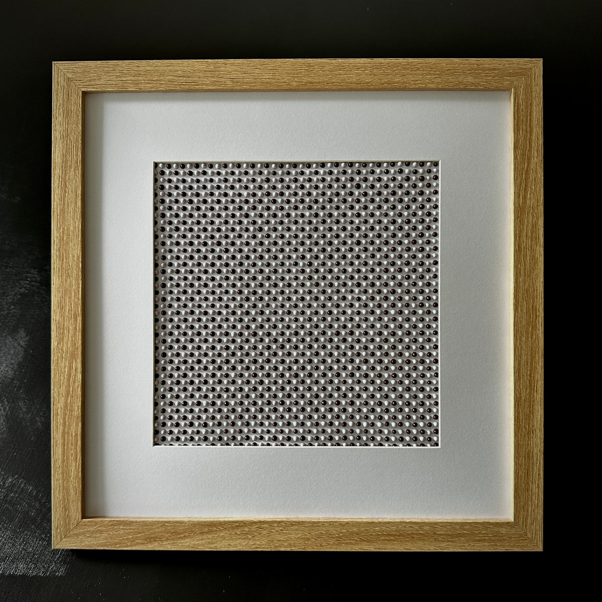 Original Textured Abstract Dot Painting | Cocoa Brown & Lavender