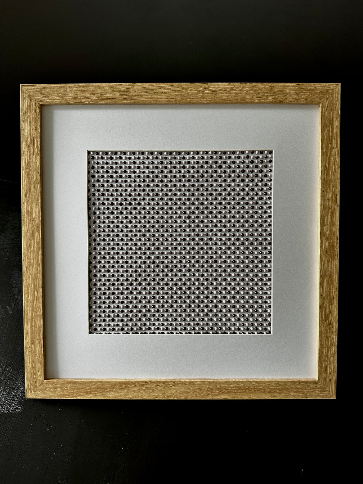 Original Textured Abstract Dot Painting | Cocoa Brown & Lavender
