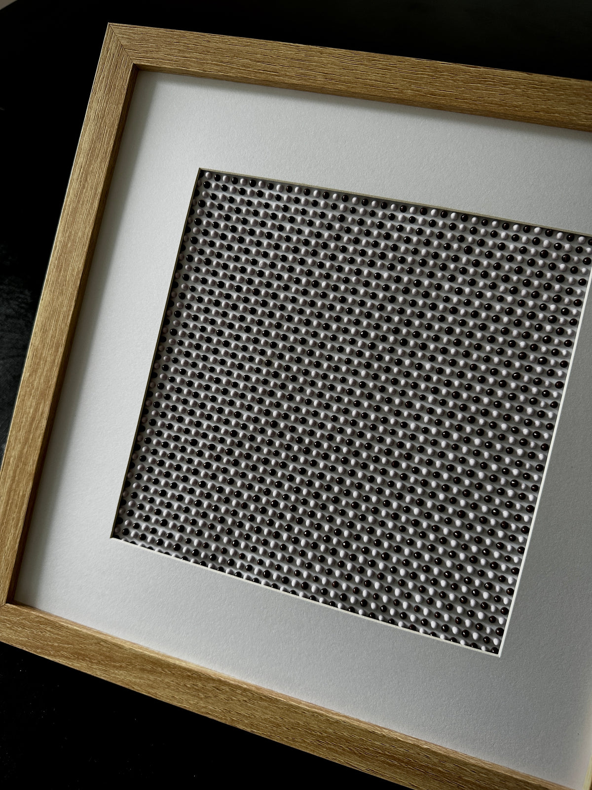 Original Textured Abstract Dot Painting | Cocoa Brown & Lavender
