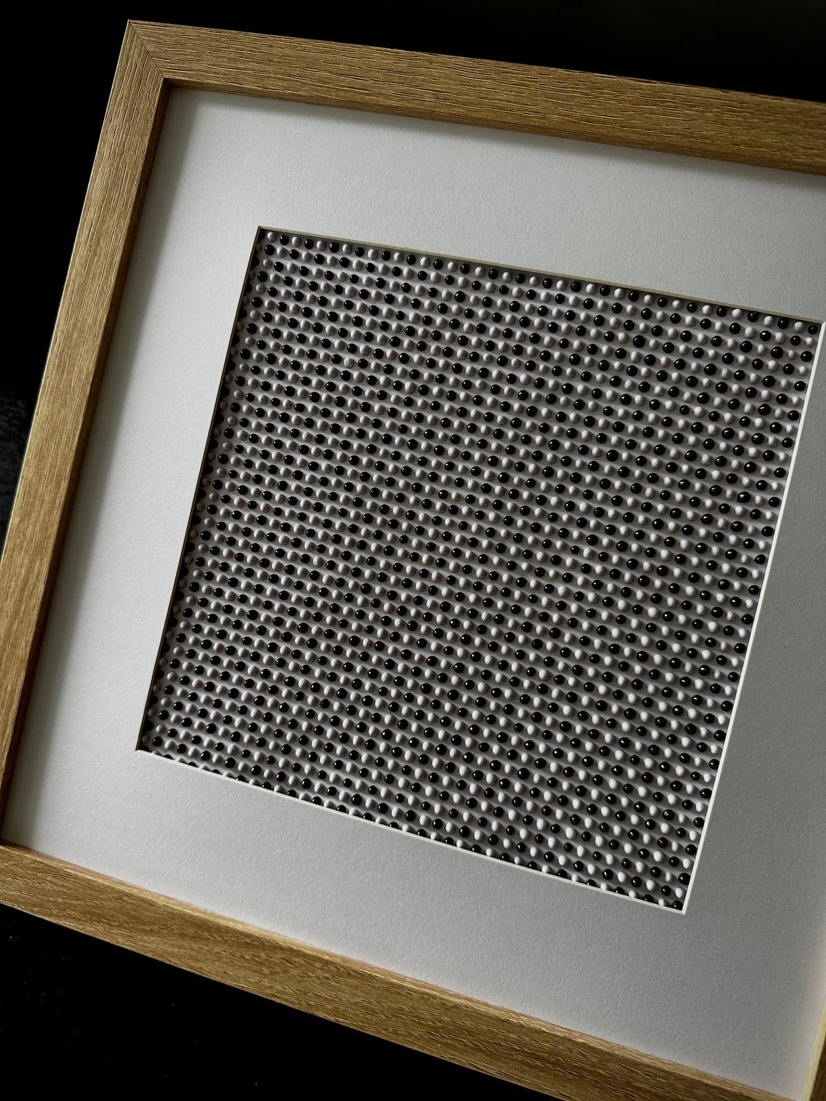 Original Textured Abstract Dot Painting | Cocoa Brown & Lavender