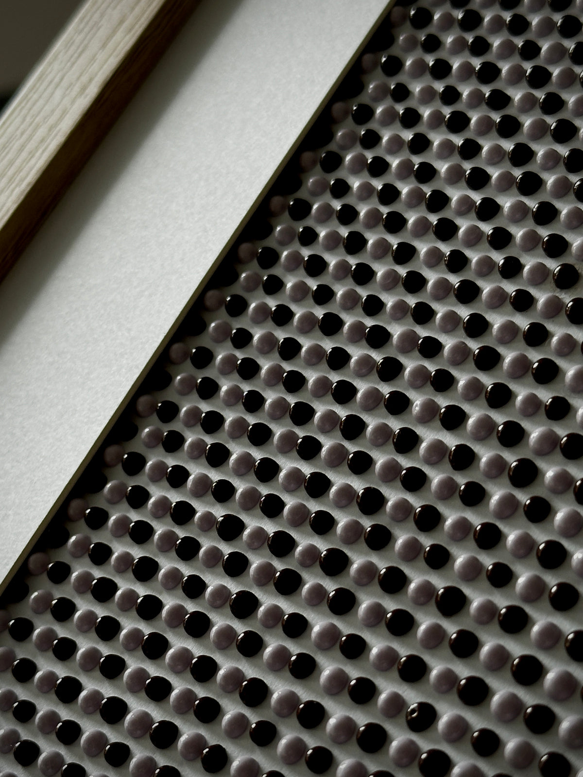 Original Textured Abstract Dot Painting | Cocoa Brown & Lavender
