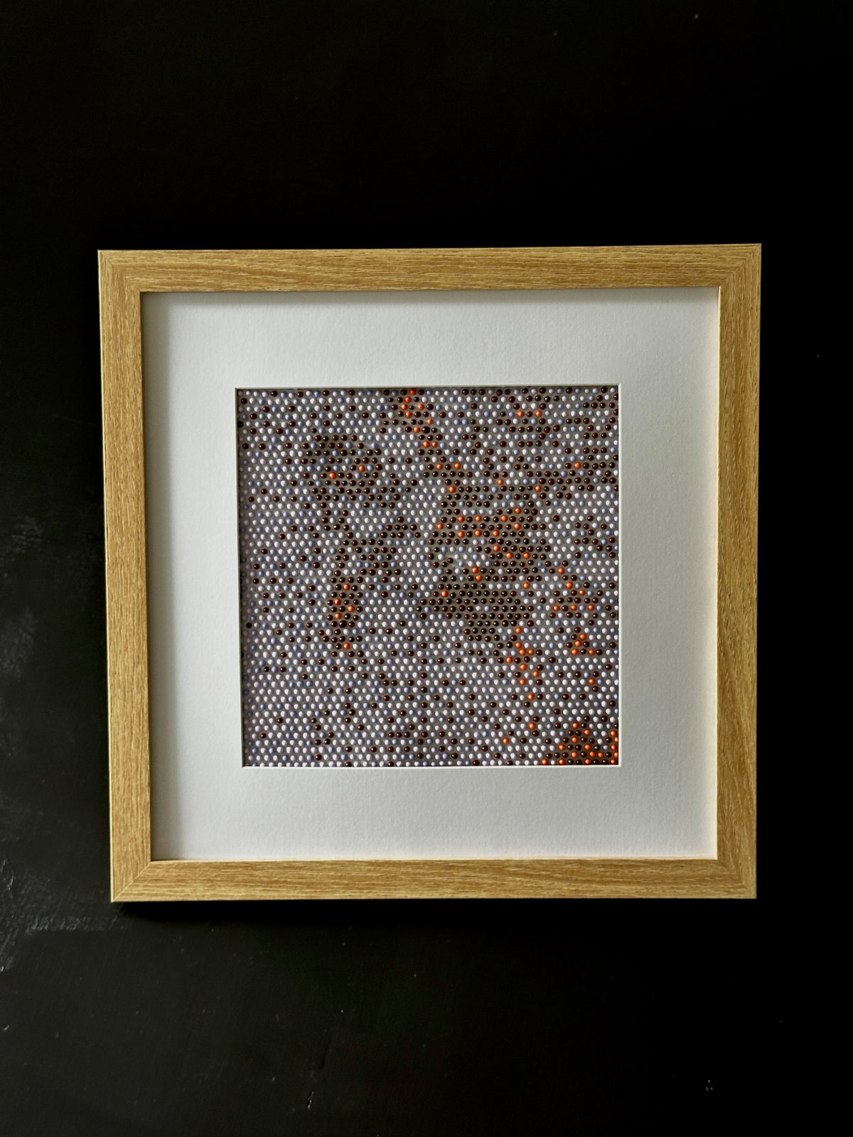Textured Abstract Dot Painting | Violet, Brown & Peach II | Original Artwork