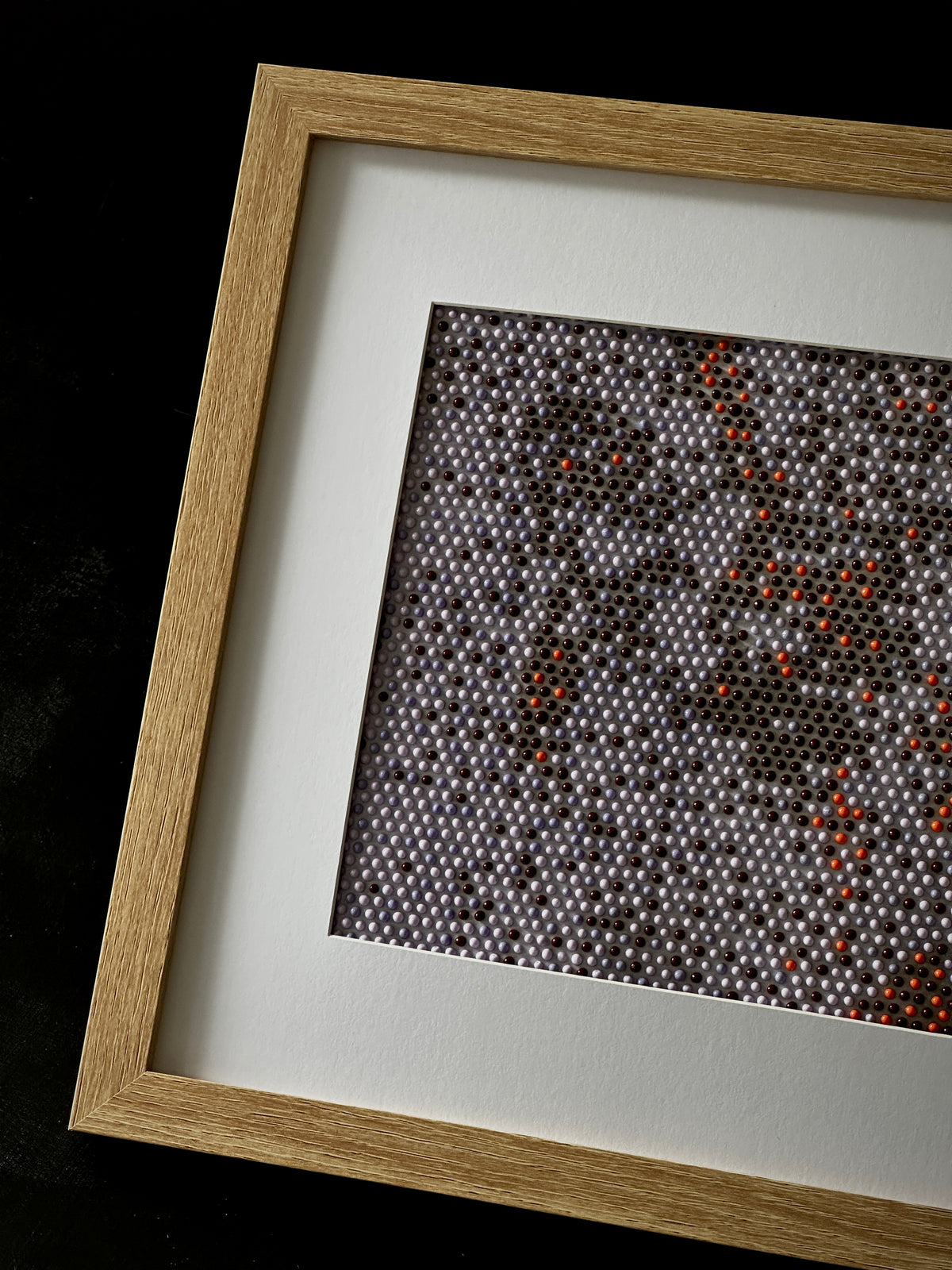 Textured Abstract Dot Painting | Violet, Brown & Peach II | Original Artwork