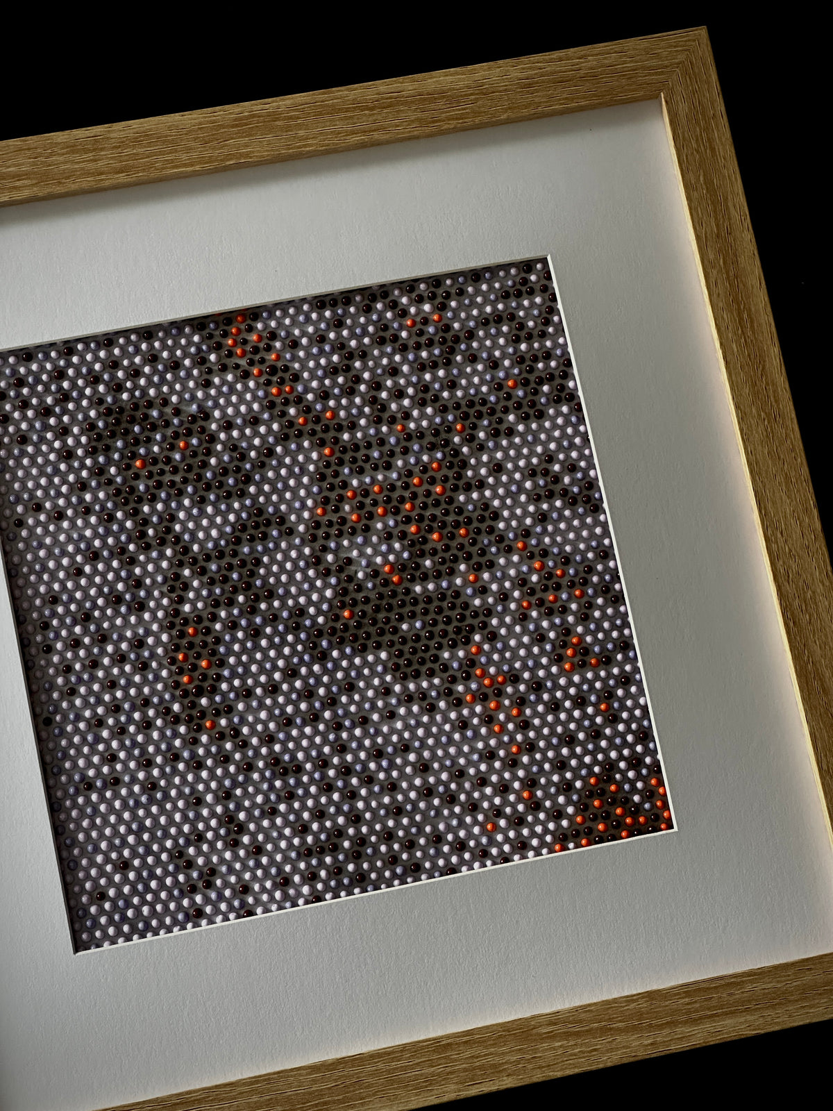 Textured Abstract Dot Painting | Violet, Brown & Peach II | Original Artwork