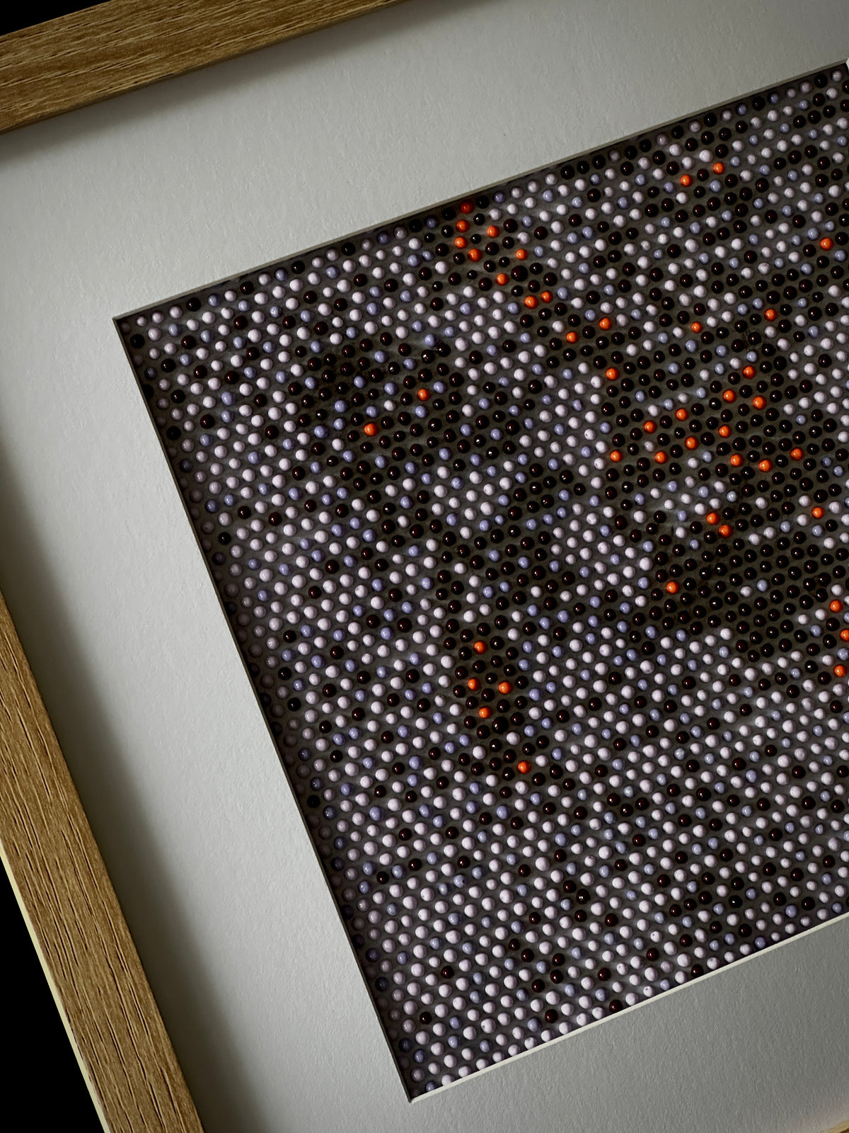 Textured Abstract Dot Painting | Violet, Brown & Peach II | Original Artwork