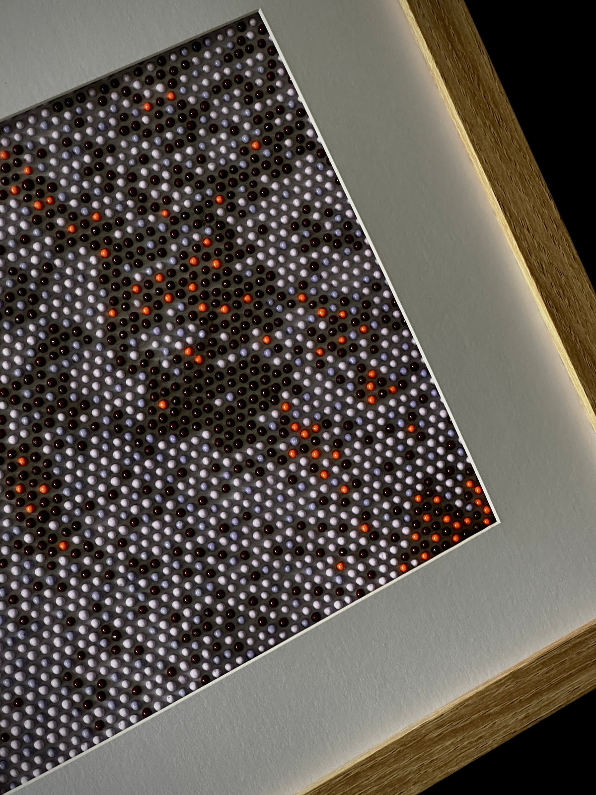 Textured Abstract Dot Painting | Violet, Brown & Peach II | Original Artwork