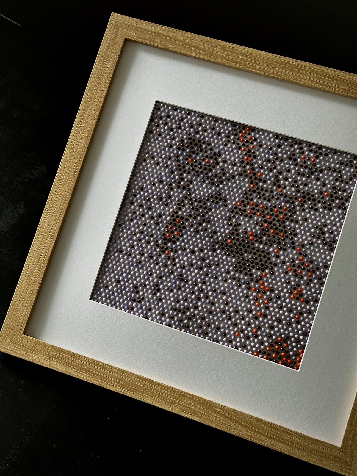 Textured Abstract Dot Painting | Violet, Brown & Peach II | Original Artwork