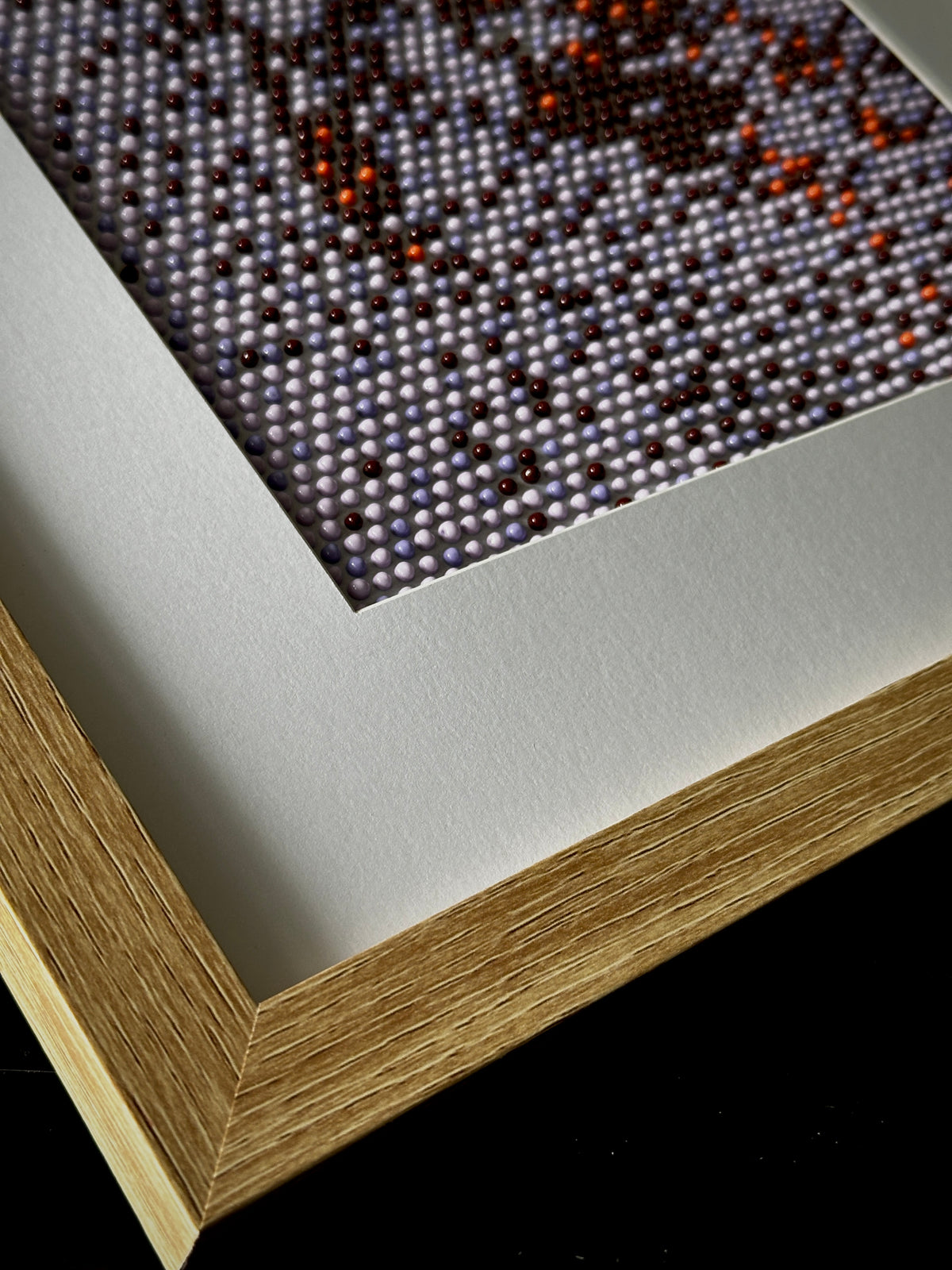 Textured Abstract Dot Painting | Violet, Brown & Peach II | Original Artwork