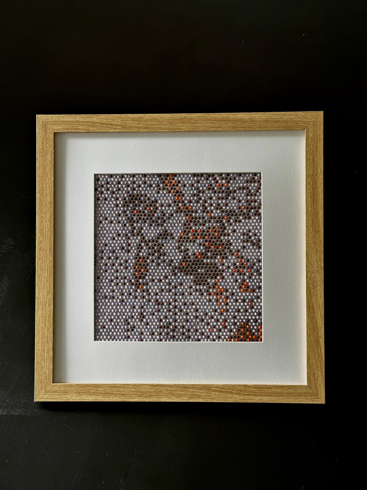 Textured Abstract Dot Painting | Violet, Brown & Peach II | Original Artwork