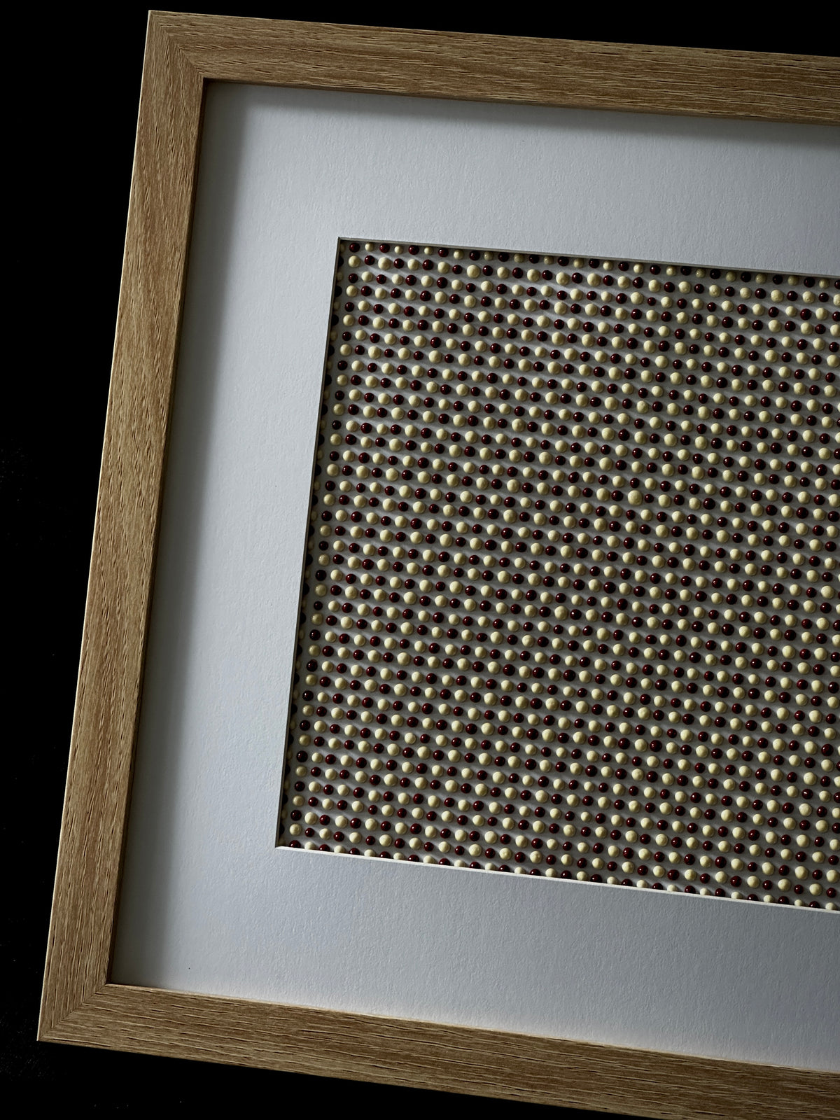 Textured Abstract Dot Painting | Brandy & Vanilla Cream | Original Artwork