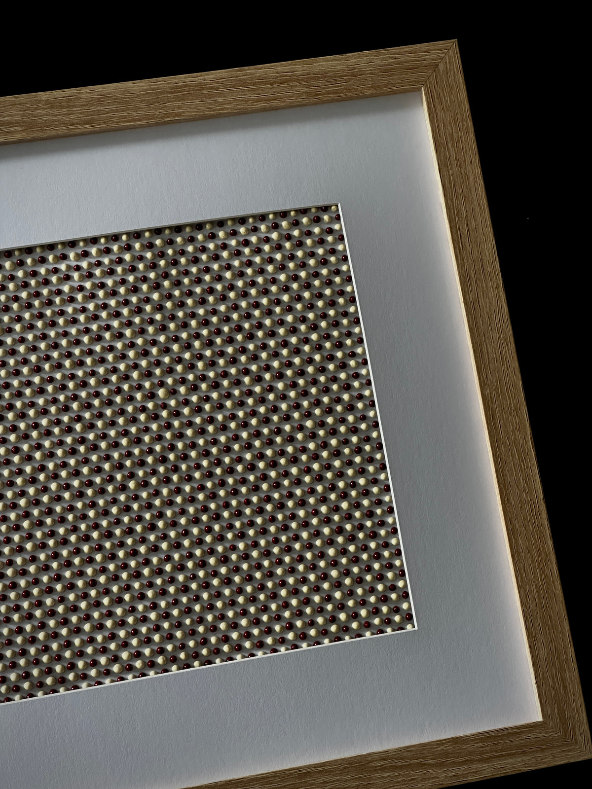 Textured Abstract Dot Painting | Brandy & Vanilla Cream | Original Artwork