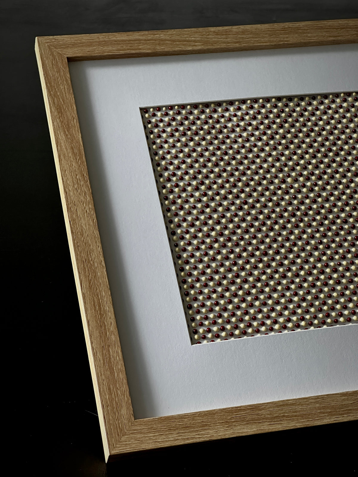 Textured Abstract Dot Painting | Brandy & Vanilla Cream | Original Artwork