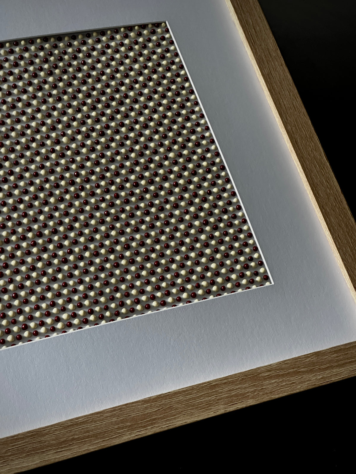 Textured Abstract Dot Painting | Brandy & Vanilla Cream | Original Artwork
