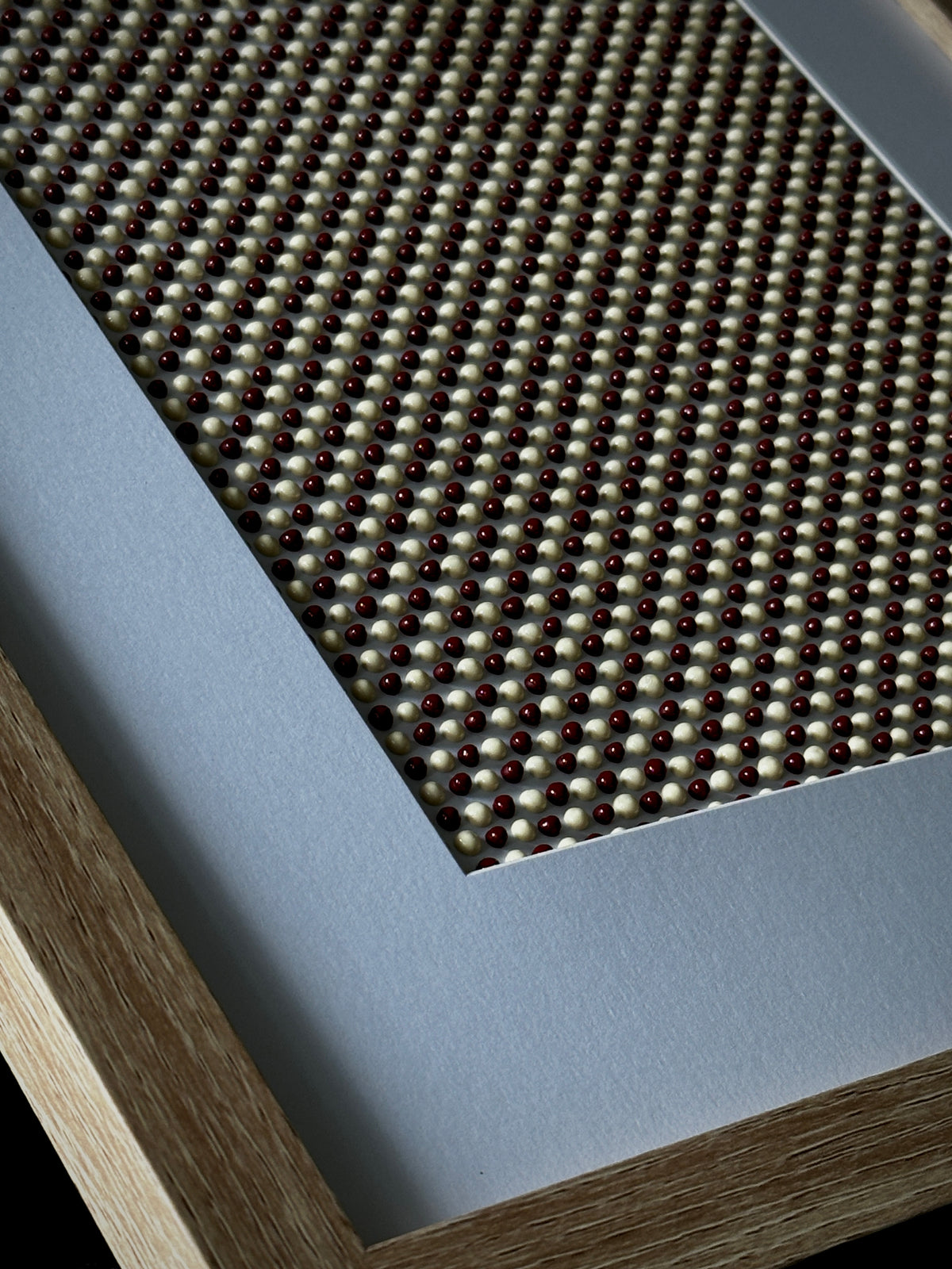 Textured Abstract Dot Painting | Brandy & Vanilla Cream | Original Artwork