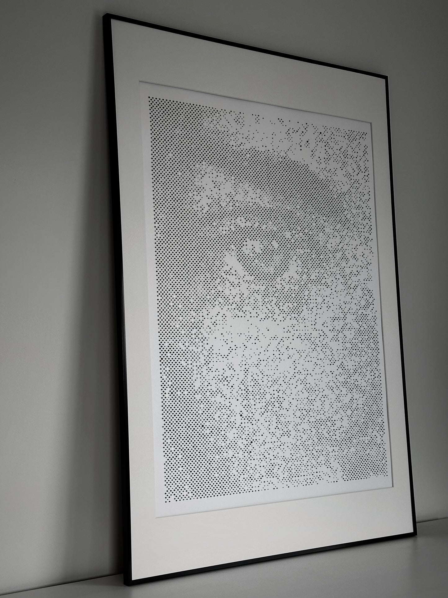 Close-up of dot texture technique on original portrait – Desire Without Restraint – KARU Studio