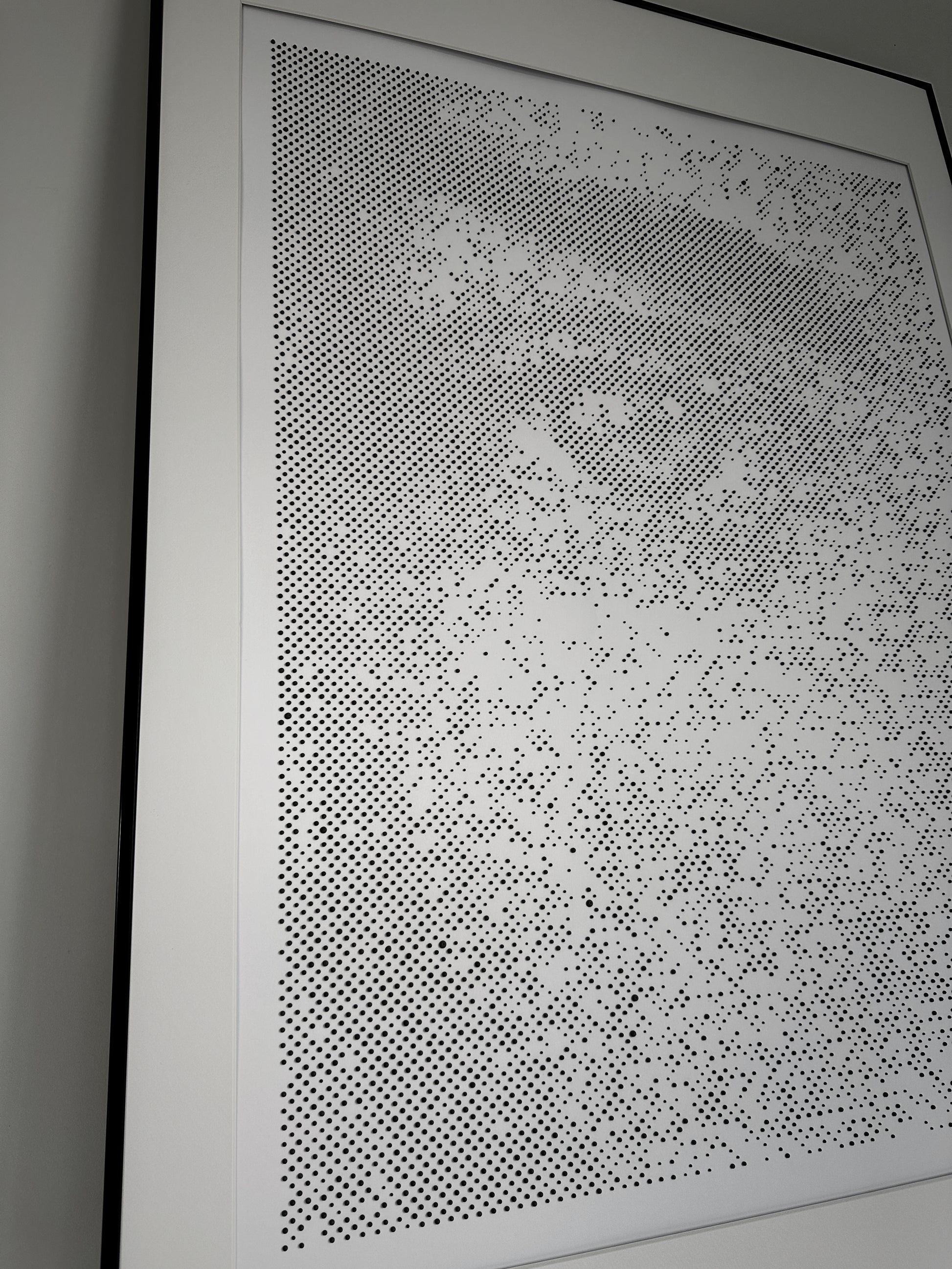 Close-up of dot texture technique on original portrait – Desire Without Restraint – KARU Studio