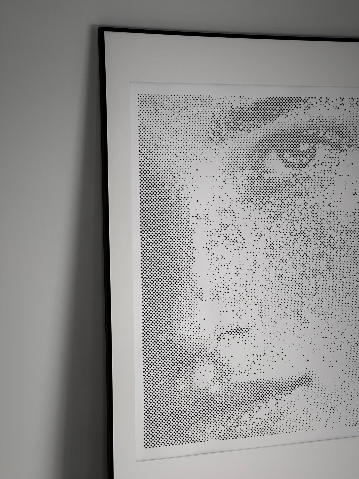Close-up of dot and texture technique on abstract portrait – KARU Studio