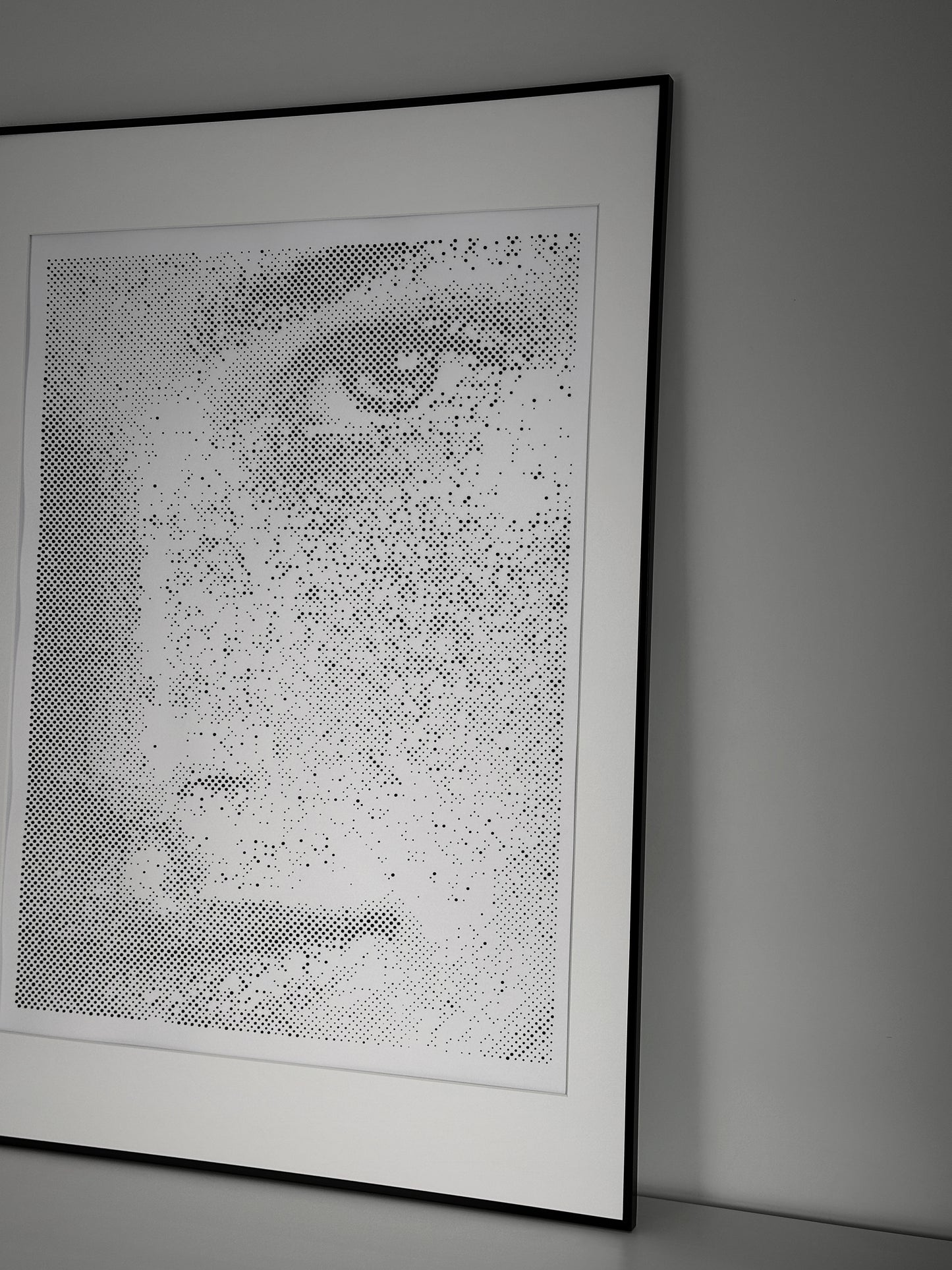 Close-up of dot and texture technique on abstract portrait – KARU Studio
