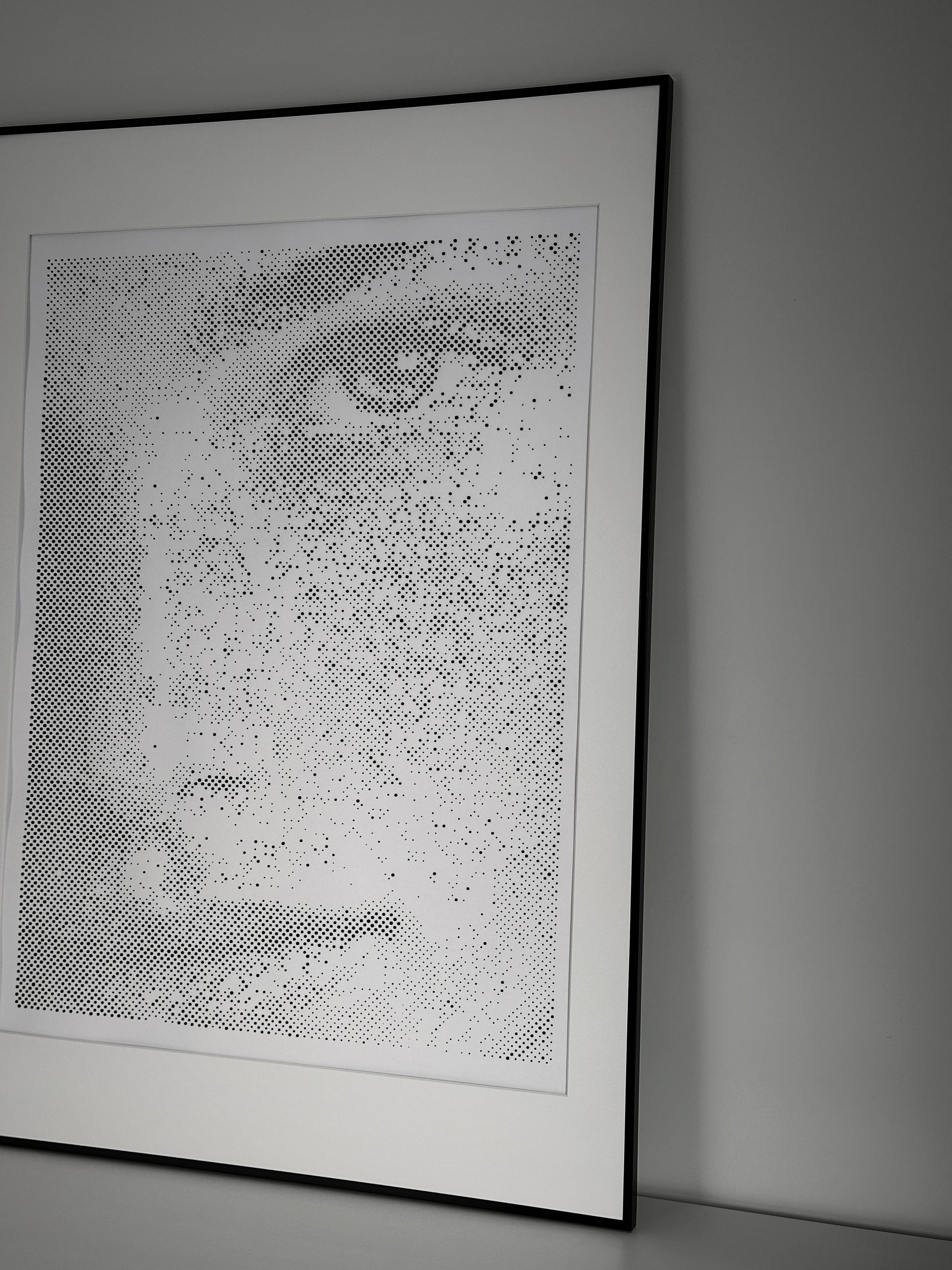 Close-up of dot and texture technique on abstract portrait – KARU Studio