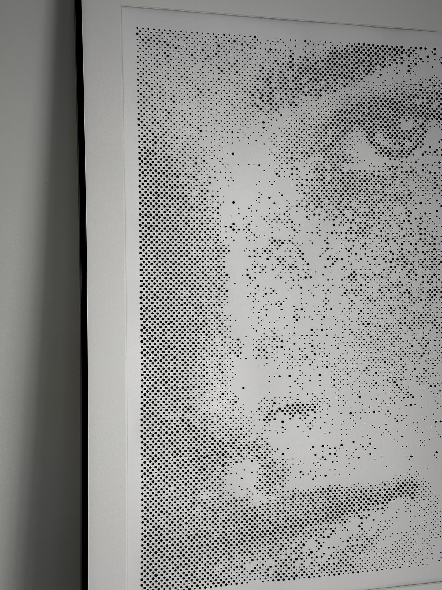 Close-up of dot and texture technique on abstract portrait – KARU Studio