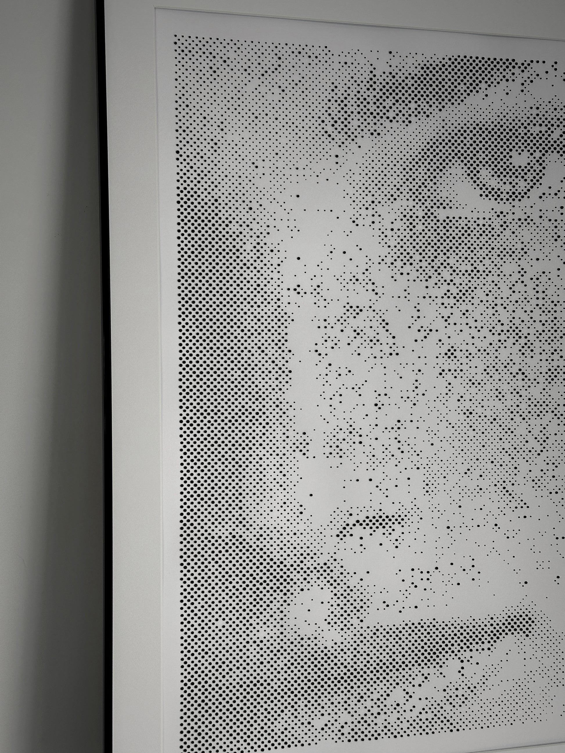 Close-up of dot and texture technique on abstract portrait – KARU Studio